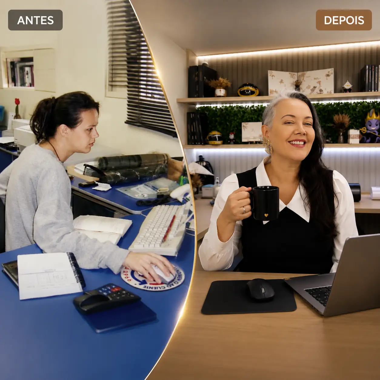 Janaina antes e depois